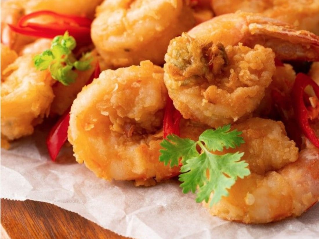 Crevettes crispy au combava