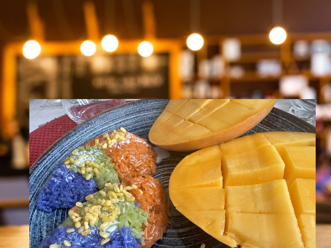 Mangue fraîche et sticky rice coco